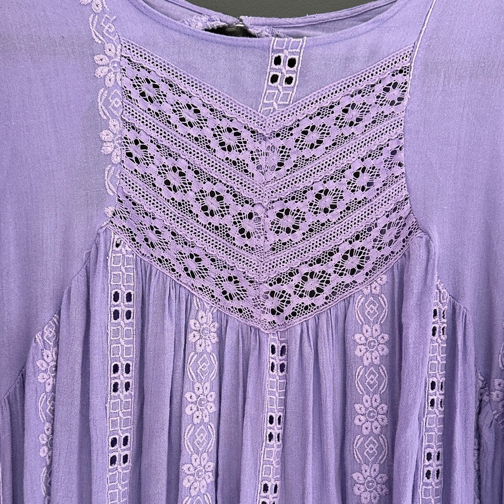 Free People Purple Tunic Top - Picture 3 of 6